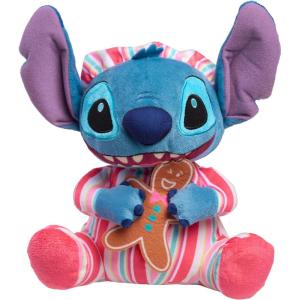 Disney Stitch 10-inch Holiday Feature Plush Stitch Stuffed Animal with Music and Motion, Soft Cuddly Material, Toy for Fans, Girls, Boys, Kids, Ages 3 and Up by Just Play