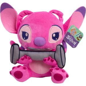 Disney Stitch That’s So Stich Angel Small 7-inch Plush, Stuffed Animal, Pink, Alien, Kids Toys for Ages 2 Up by Just Play(Small)