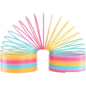 Extreme Rainbow Slinky®, Large Plastic Fidget Toy, 9-inch Tall, 7-inch Wide, Retro Spring Toy, Kids Toys for Ages 5 Up by Just Play