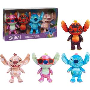 Just Play STITCH Disney Hawaiian Elements Plush Stuffed Animals Collector Set, Officially Licensed Kids Toys for Ages 3 Up, Amazon Exclusive