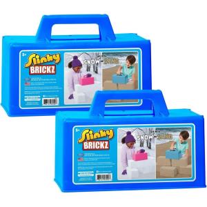 Just Play The Original Slinky® Brickz Sand and Snow Outdoor Play Toy, Pack of 2, 10-inch Wide Brick Mold, Holiday Stocking Stuffers, Gifts, Presents, Pretend Play, Kids Toys for Ages 5 Up