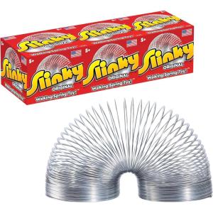 The Original Slinky Walking Spring Toy, 3-Pack Metal Slinky, Fidget Toys, Party Favors and Gifts, Kids Toys for Ages 5 Up, Amazon Exclusive by Just Play