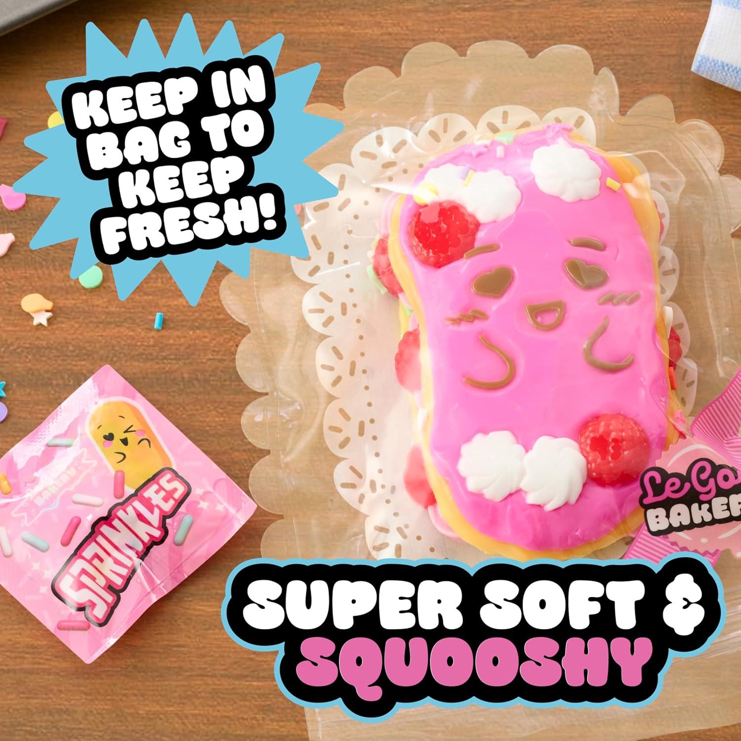 imageJust Play Ooey Gooey Le Goo Bakery Goo La La clair Set with Toppings Super Soft and Squishy Play Food Fidget and Sensory Toy for Kids Girls Boys Ages 3 and Up