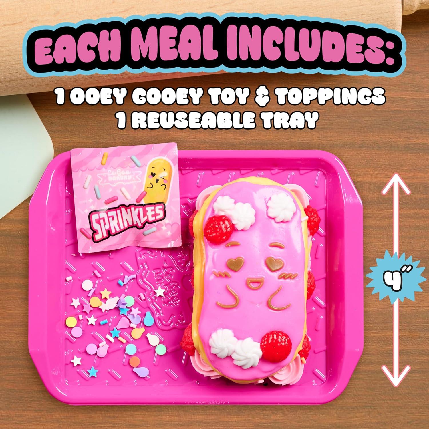 imageJust Play Ooey Gooey Le Goo Bakery Goo La La clair Set with Toppings Super Soft and Squishy Play Food Fidget and Sensory Toy for Kids Girls Boys Ages 3 and Up