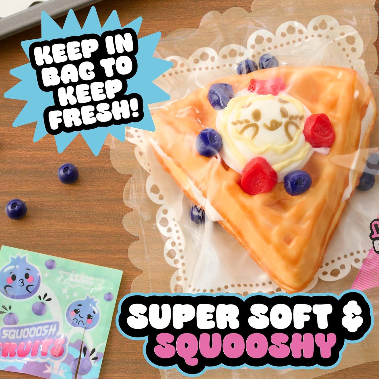 imageJust Play Ooey Gooey Le Goo Bakery Squeezeberry Waffle Set with Toppings Super Soft and Squishy Play Food Fidget and Sensory Toy for Kids Girls Boys Ages 3 and Up