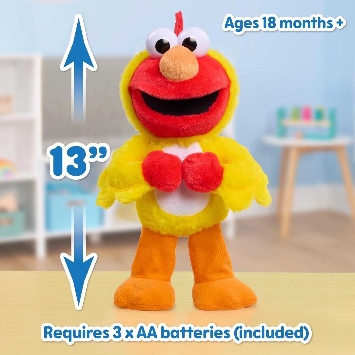 imageSesame Street Chicken Dance Elmo Feature 13 Inch Plush Dancing Plush Stuffed Animal Kids Toys for Ages 2 Up by Just Play