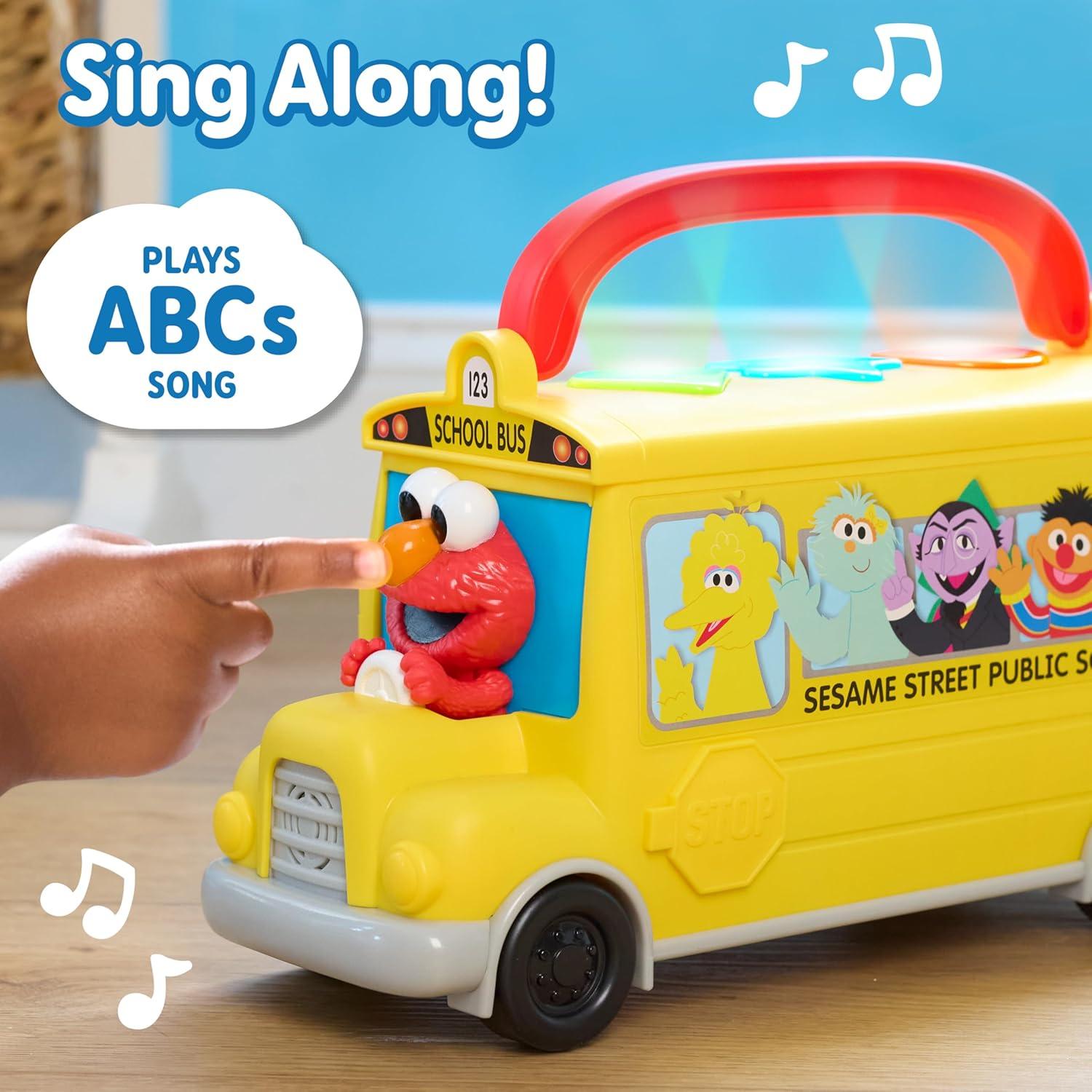 imageSesame Street Elmos Learn ampamp Go School Bus Interactive Toy with Lights and Sounds Toddlers Learn The Alphabet Phonics Numbers Music ampamp More Toy for Girls Boys Kids Ages 2 and Up by Just Play