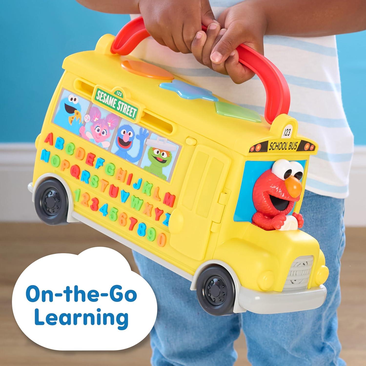 imageSesame Street Elmos Learn ampamp Go School Bus Interactive Toy with Lights and Sounds Toddlers Learn The Alphabet Phonics Numbers Music ampamp More Toy for Girls Boys Kids Ages 2 and Up by Just Play