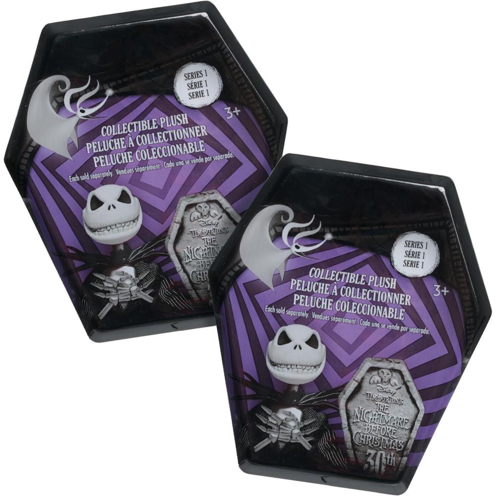 imageDisney Tim Burtons The Nightmare Before Christmas Collectible Plush 2Pack Bundle Amazon Exclusive Kids Toys for Ages 3 Up by Just Play