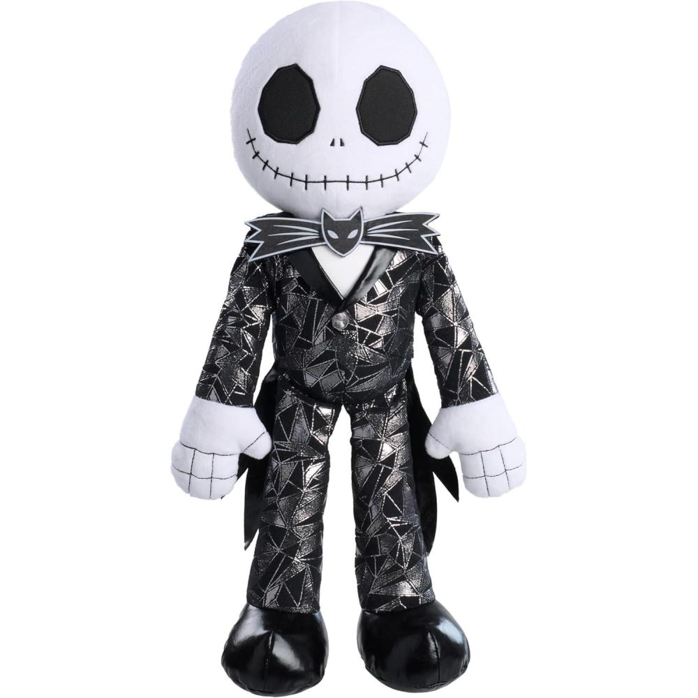 imageDisney Tim Burtons The Nightmare Before Christmas Large 19inch Jack Skellington Plush Stuffed Animal Mettalic Finish Soft Toys for Fans Girls Boys Kids Ages 3 and Up by Just Play