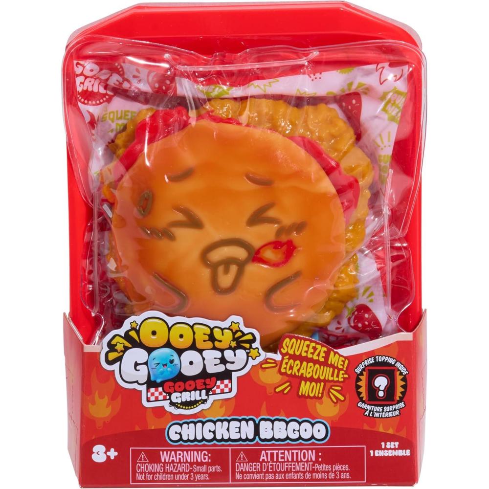 imageOoey Gooey Gooey Grill Chicken BBGoo Set with Toppings Super Soft and Squishy Play Food Fidget and Sensory Toy for Kids Girls Boys Ages 3 and Up by Just Play