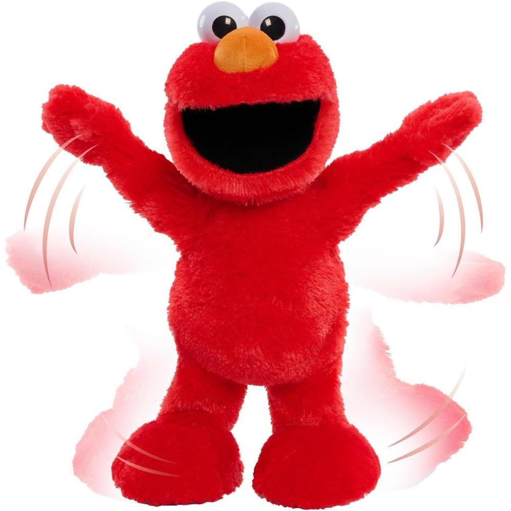 imageSesame Street Elmo Slide Singing and Dancing 14inch Plush Pretend Play Interactive Toy Kids Toys for Ages 2 Up by Just PlayLarge