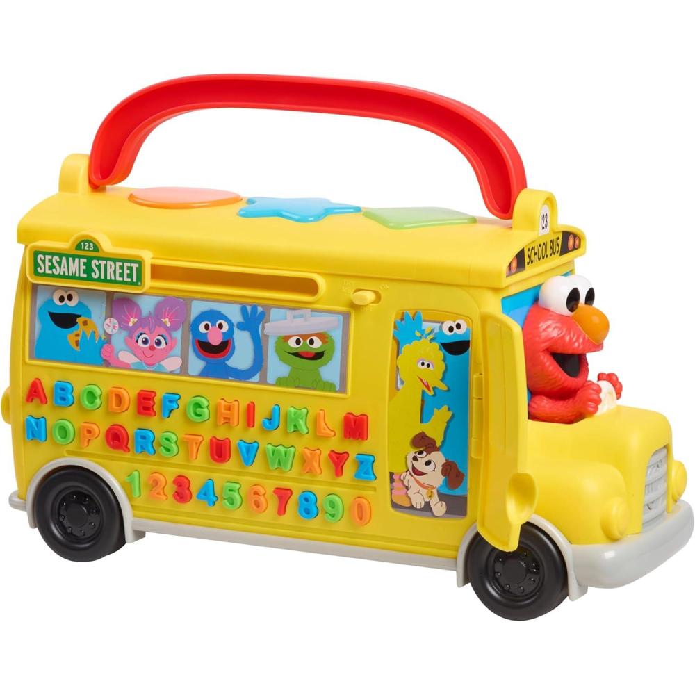 imageSesame Street Elmos Learn ampamp Go School Bus Interactive Toy with Lights and Sounds Toddlers Learn The Alphabet Phonics Numbers Music ampamp More Toy for Girls Boys Kids Ages 2 and Up by Just Play