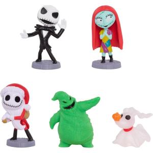 Disney Tim Burton’s The Nightmare Before Christmas Collectible Figure Set, 2.5-inch Glow in The Dark Figurines, Holiday Stocking Stuffers, Gifts, Presents, Ages 3 and Up Just Play