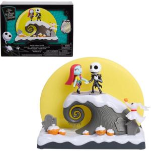 Disney Tim Burton’s The Nightmare Before Christmas “Simply Meant to Be” Display, Jack Skellington and Sally Collectible Figurines, Kids Toys for Ages 3 Up by Just Play