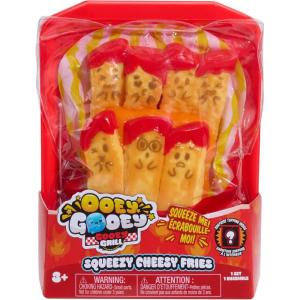 Ooey Gooey Gooey Grill Squeezy Cheesy Fries Set with Toppings, Super Soft and Squishy Play Food, Fidget and Sensory Toy for Kids, Girls, Boys, Ages 3 and Up by Just Play