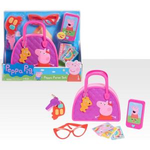 Peppa Pig Bag Set, Dress Up & Pretend Play, 8-pieces, Interactive Toy, Sounds and Lights, Kids Toys for Ages 3 Up by Just Play