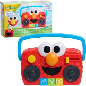 Sesame Street Elmo Take Along Boombox with Lights & Sounds, 5.5-inch Interactive Toy, Learning and Education, Kids Toys for Ages 2 Up by Just Play