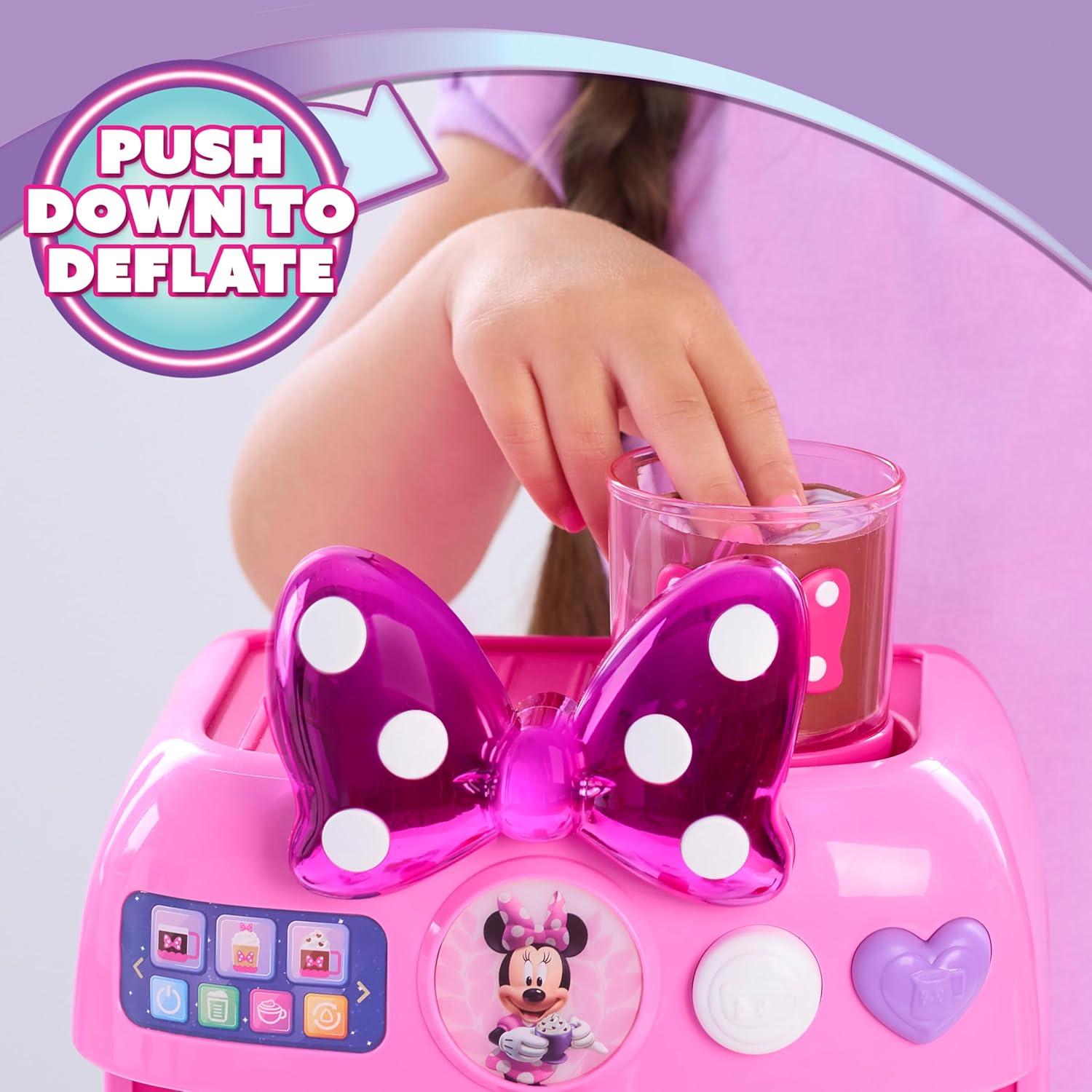 imageDisney Jr Minnie Mouse Rise ampamp Shine Bowrista Set 10 Inch Play Espresso Machine Ages 3 and Up