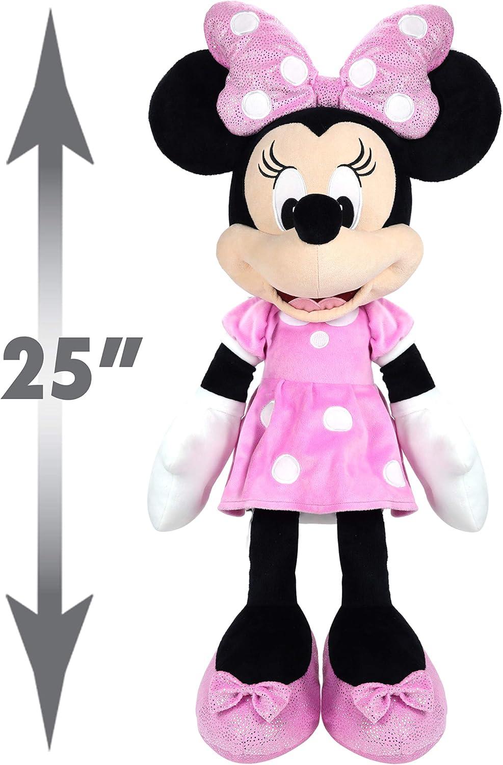 imageDisney Junior Mickey Mouse Jumbo 25inch Plush Minnie Mouse Doll Pink Super Soft Plush Kids Toys for Ages 2 Up by Just Play