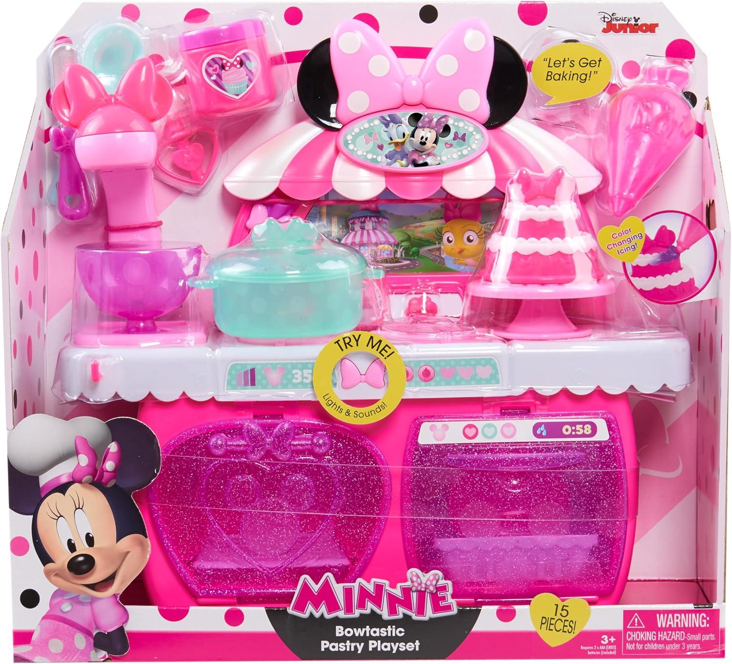 imageDisney Junior Minnie BowTique Bowtastic Kitchen Playset with Sounds 15pieces Kids Toys for Ages 3 Up by Just Play