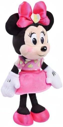 imageDisney Junior Minnie Mouse 8Inch Small Hearts Beanbag Plush in Pink Heart Dress Stuffed Animal
