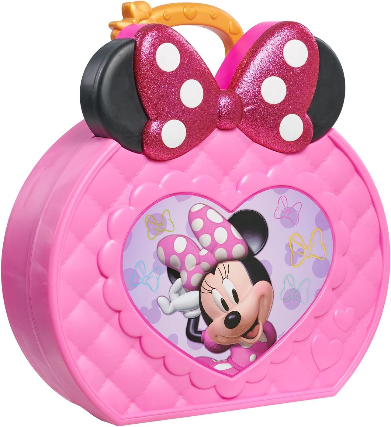 imageDisney Junior Minnie Mouse Get Glam Magic Table Top Pretend Play Vanity Officially Licensed Kids Toys for Ages 3 Up by Just Play