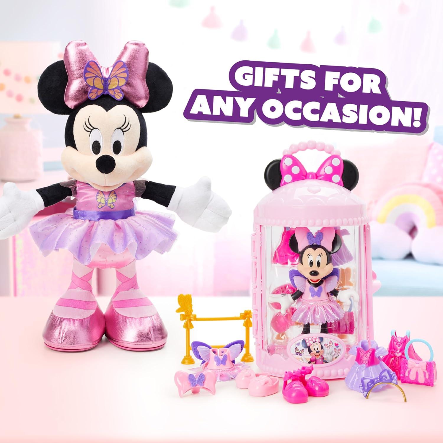 imageDisney Junior Minnie Mouse Sweets ampamp Treats Ice Cream Cart with Sounds and Phrases 40pieces Pretend Play Kids Toys for Ages 2 Up by Just Play