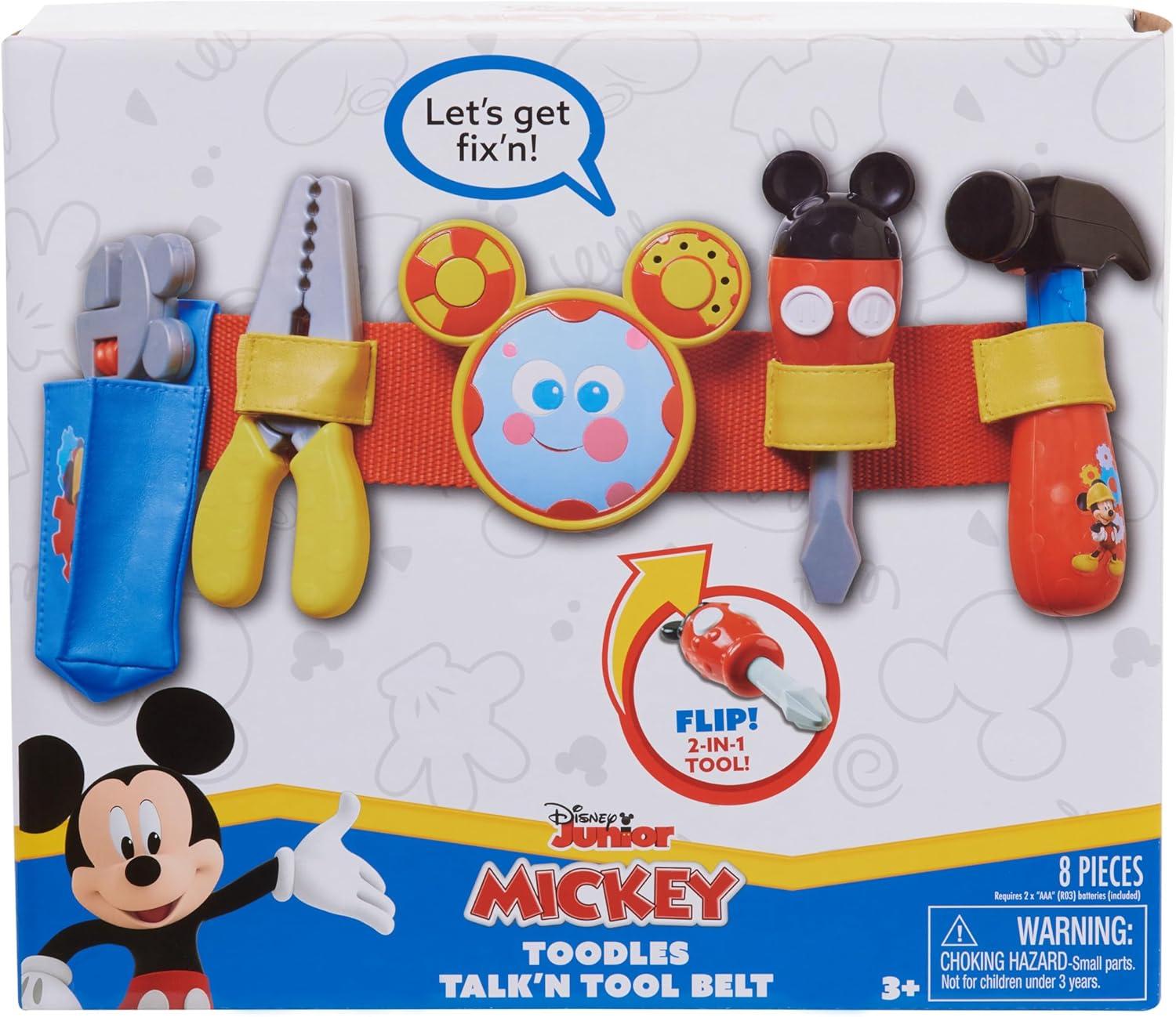 imageDisney Mickey Toodles Talkn Toolbelt and Kids Play Tool Accessories for Dress Up and Pretend Play Kids Toys for Ages 3 Up by Just Play