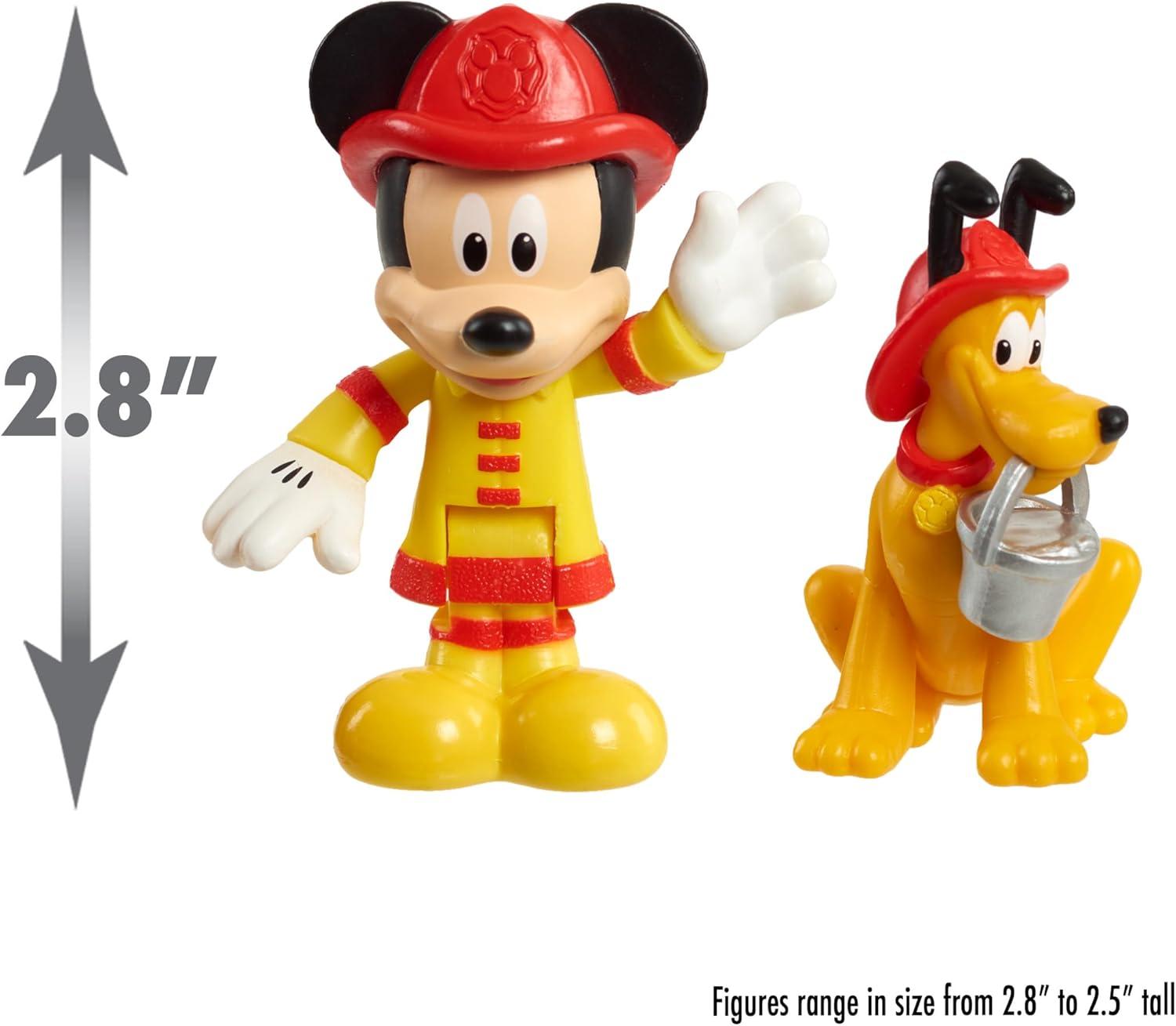 imageDisneys Mickey Mouse Mickeys Fire Engine Figure and Vehicle Playset Lights and Sounds Kids Toys for Ages 3 Up by Just Play