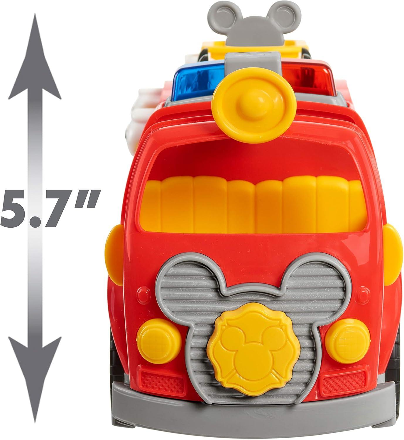 imageDisneys Mickey Mouse Mickeys Fire Engine Figure and Vehicle Playset Lights and Sounds Kids Toys for Ages 3 Up by Just Play