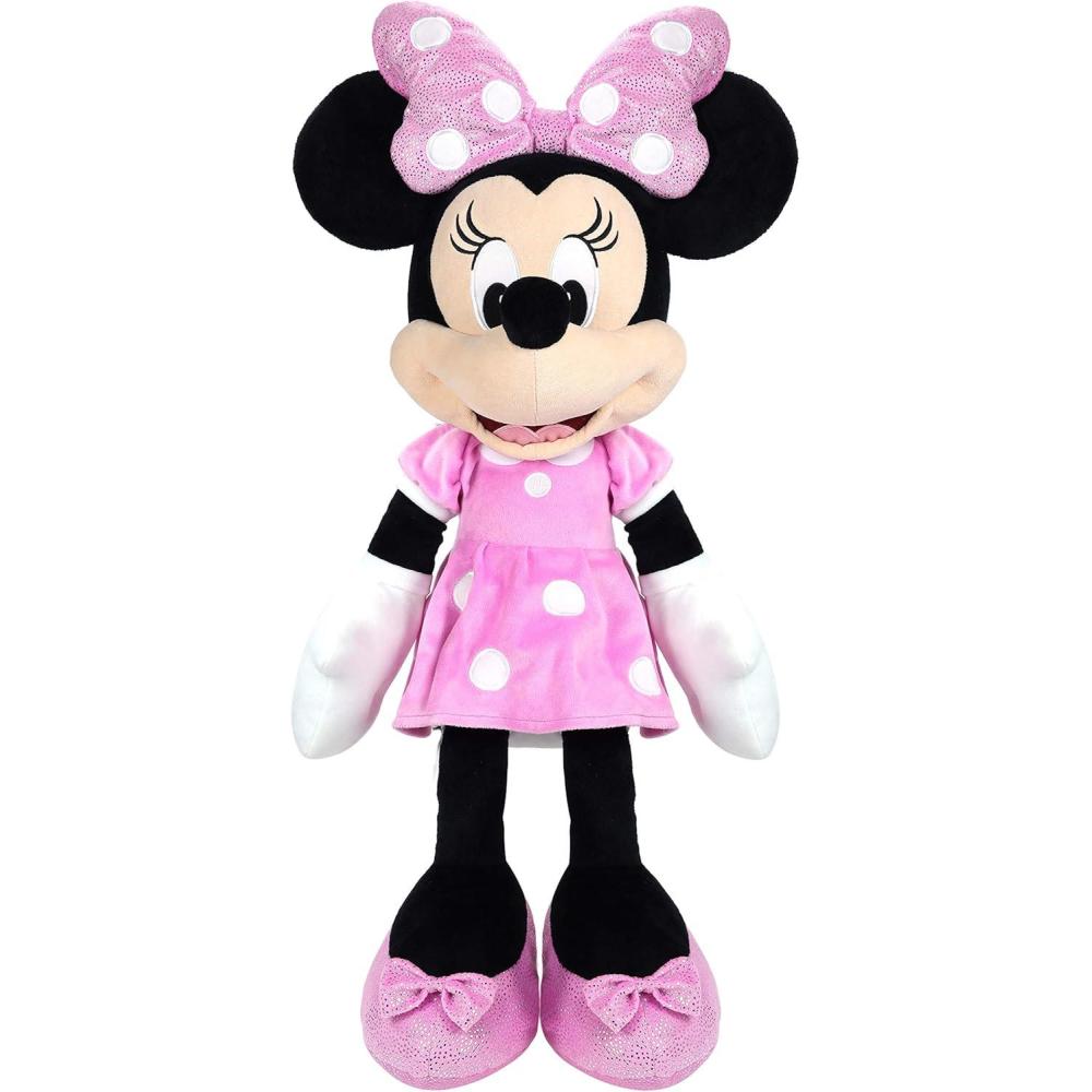 imageDisney Junior Mickey Mouse Jumbo 25inch Plush Minnie Mouse Doll Pink Super Soft Plush Kids Toys for Ages 2 Up by Just Play