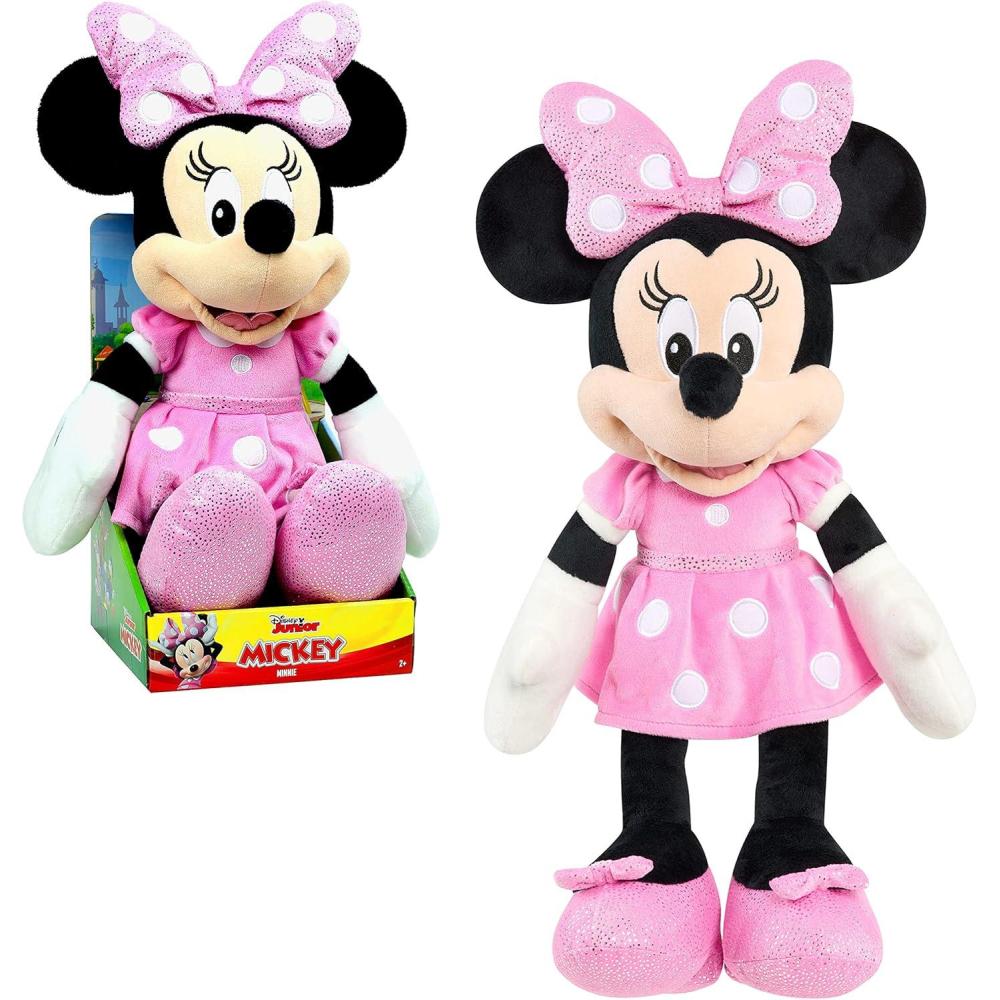 imageDisney Junior Mickey Mouse Large 19inch Plush Minnie Mouse Stuffed Animals Pretend Play