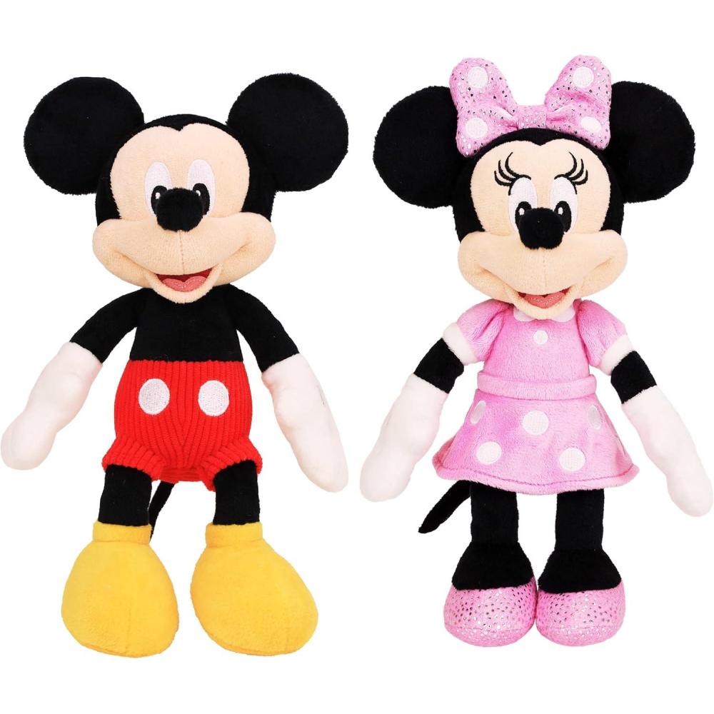 imageDisney Junior Mickey Mouse and Minnie Mouse Beanbag Plushie 2Pack Stuffed Animals Kids Toys for Ages 2 Up by Just Play