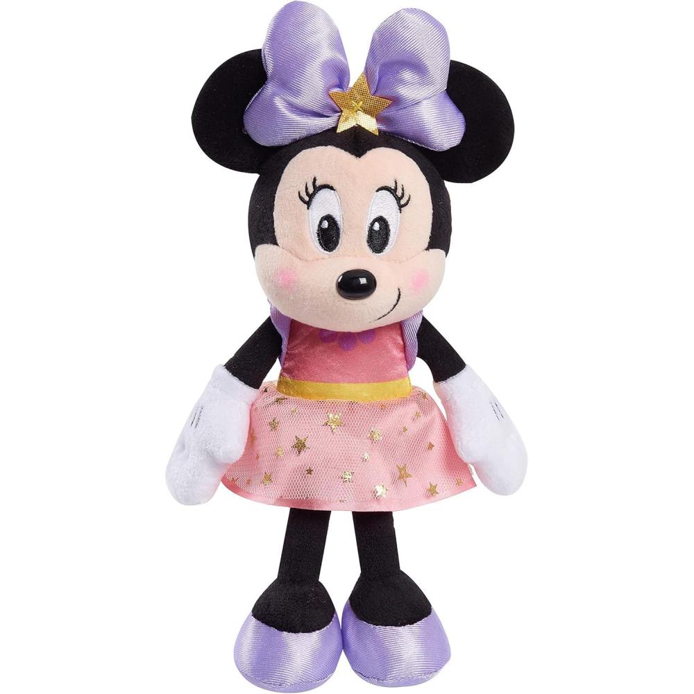 imageDisney Junior Minnie Mouse 8Inch Small Stars Minnie Mouse Plushie Stuffed Animal Pink Kids Toys for Ages 2 Up by Just PlayStar Minnie