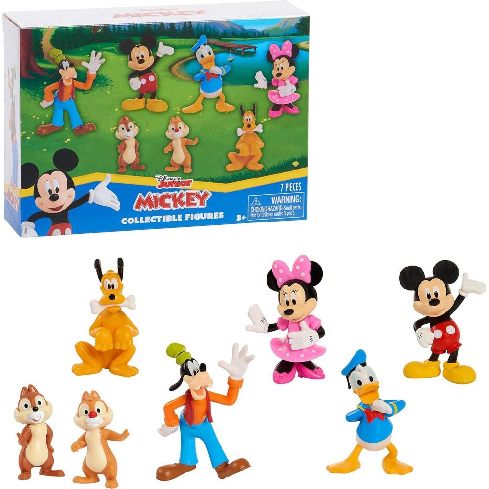 imageMickey Mouse 7Piece Figure Set Mickey Mouse Clubhouse Toys Kids Toys for Ages 3 Up Amazon Exclusive by Just Play