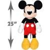 Disney Junior Mickey Mouse Jumbo 25-inch Plush Mickey Mouse, Stuffed Animals, Pretend Play, Kids Toys for Ages 2 Up by Just Play