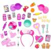 Disney Junior Minnie Mouse Bow-Tique Bowtastic Kitchen Accessory Set, Over Fifty Piece Play Food and Utensils, Frustration Free Packaging