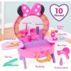 Disney Junior Minnie Mouse Get Glam Magic Table Top Pretend Play Vanity, Officially Licensed Kids Toys for Ages 3 Up by Just Play