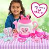 Disney Junior Minnie Mouse Terrific Teapot, Preschool Pretend Play Tea Set, 14-Pieces, Kids Toys for Ages 3 Up by Just Play(Multicolor)