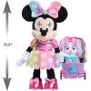 Disney Junior Minnie Mouse Waggin’ Wagon Lights and Sounds Feature Plush, Kids Toys for Ages 3 Up by Just Play