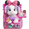 Just Play Disney Junior Minnie Mouse On-the-Go Pet Vet Backpack Set, Dress Up and Pretend Play Doctor Kit, Officially Licensed Kids Toys for Ages 3 Up