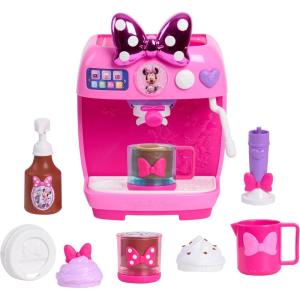 Disney Jr. Minnie Mouse Rise & Shine Bowrista Set, 10 Inch Play Espresso Machine, Ages 3 and Up