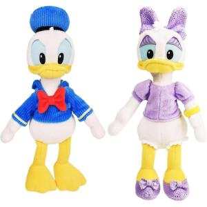 Disney Junior Donald and Daisy Duck Beanbag Plushie 2-Pack, Stuffed Animals, Kids Toys for Ages 2 Up by Just Play
