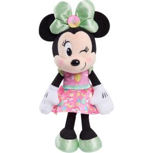 Disney Junior Minnie Mouse 8-Inch Beanbag Plush, Minnie Mouse in Pink Sweet Treats Dress, Stuffed Animal