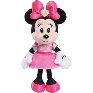 Disney Junior Minnie Mouse 8-Inch Small Hearts Beanbag Plush in Pink Heart Dress, Stuffed Animal
