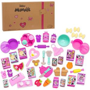 Disney Junior Minnie Mouse Bow-Tique Bowtastic Kitchen Accessory Set, Over Fifty Piece Play Food and Utensils, Frustration Free Packaging