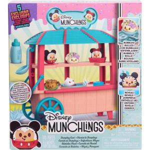 Disney Munchlings Dumpling Cart, 11-Piece Color Change Figure Playset, 1-inch Collectible Scented Figurines, Amazon Exclusive, Toy for Fans, Teens, Adults, Kids, Ages 3 and Up