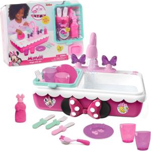 Minnie’s Happy Helpers Magic Sink Set, Pretend Play Working Sink, Kids Toys for Ages 3 Up by Just Play