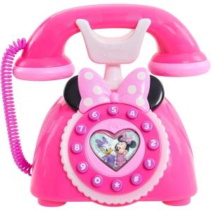 Minnie’s Happy Helpers Rotary Phone, Styles May Vary, Officially Licensed Kids Toys for Ages 3 Up by Just Play(Vintage Pink Bow-tie)